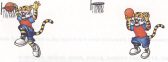 Britannia Tiger Playing Basketball (in Series Of 2) (label) Device mark 1734867 Trademark