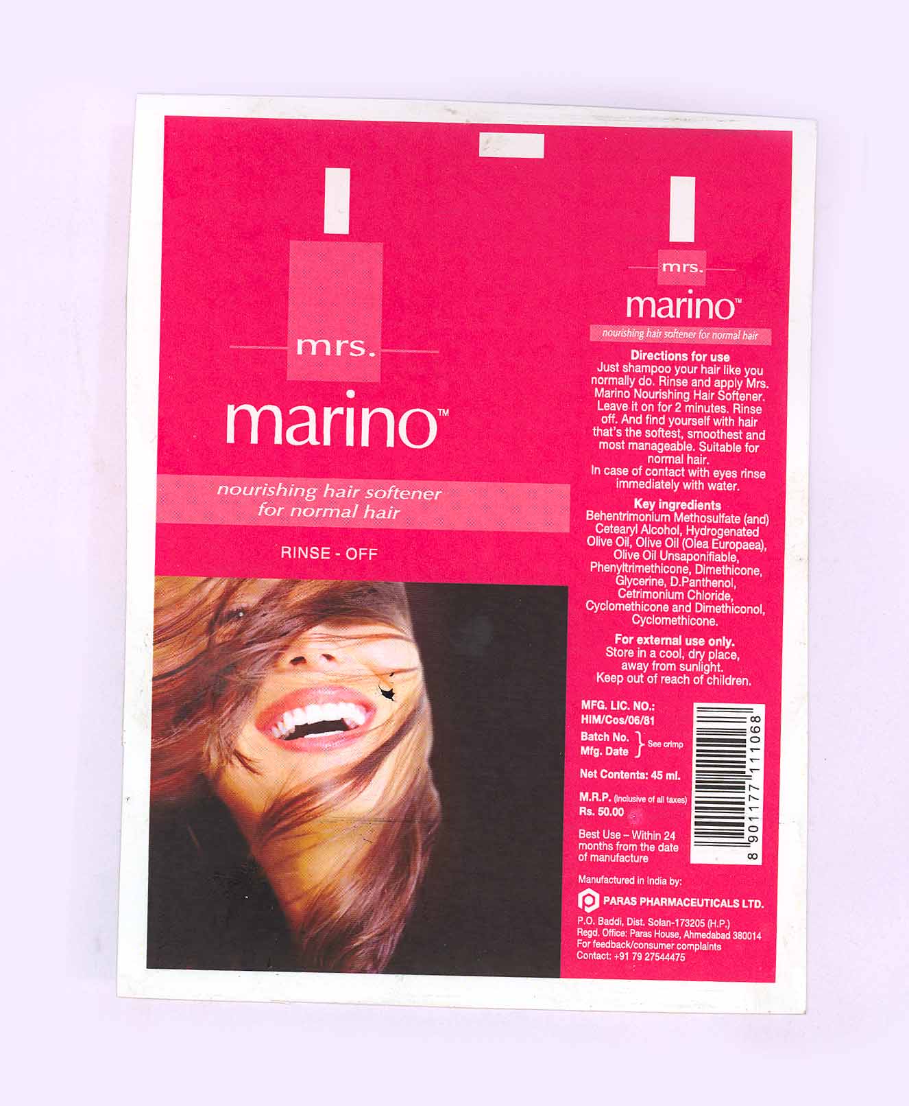 Mrs.marino (label) Device mark 1660433 Trademark