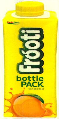 Parle Agro Frooti Bottle Pack Mango Drink Device mark 2654734 Trademark