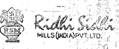 Ridhi Sidhi Mils (india ) Pvt.ltd. Device mark 772552 Trademark