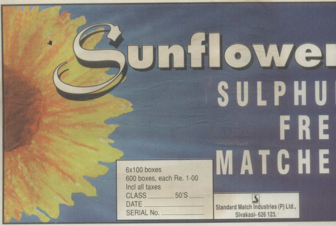 Sunflower Sulphur, Sunflower(device) Device mark 857626 Trademark