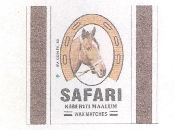 Safari Kiberiti Maalum Wax Matches Device mark 2104651 Trademark