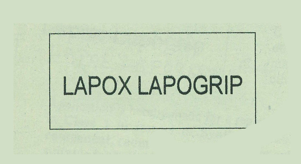 Lapox Lapogrip Device mark 1651260 Trademark