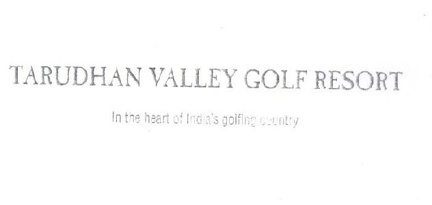 Tarudhan Valley Golf Resort (label) Device mark 1524861 Trademark