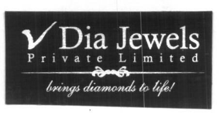 V Dia Jewels (label) Device mark 1613560 Trademark