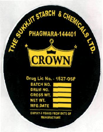 The Sukhjit Starch & Chemicals Ltd.crown (device) Device mark 2244583 Trademark