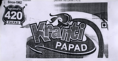 Kranti Papad Device mark 1954395 Trademark
