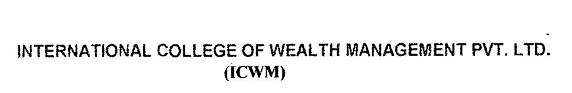 Internation College Of Wealth Management Pvt. Ltd. (icwm) Device mark 1730838 Trademark
