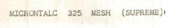 Microntalc 325 Mesh (supreme) Device mark 707282 Trademark