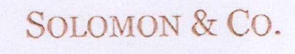 Solomon & Co. (label) Device mark 1785474 Trademark