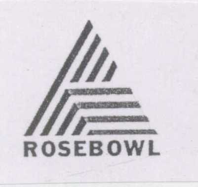 Rosebowl (logo) Device mark 1034487 Trademark