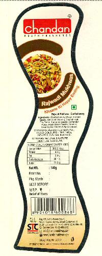 Chandan Mouth Freshener Rajwadi Mukhwas Device mark 2834083 Trademark