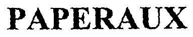 Paperaux ( Label) Device mark 1407262 Trademark