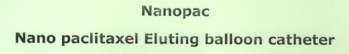 Nanopac Nano Paclitaxel Eluting Balloon Catheter Device mark 1862111 Trademark