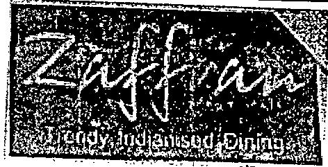 Zaffran Trendy Indianised Dining (label) Device mark 1257263 Trademark