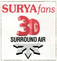 Surya Fans 3d Surround Air (label) Device mark 2649944 Trademark