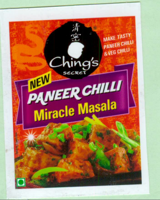 Ching's New Paneer Chilli Miracle Masala (label) Device mark 2038952 Trademark