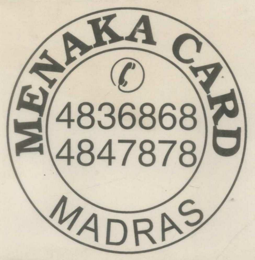 Menaka Card (logo) Device mark 723315 Trademark