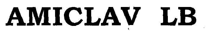 Amiclav Lb (device Of Letter In Heavy Character) Device mark 1481582 Trademark