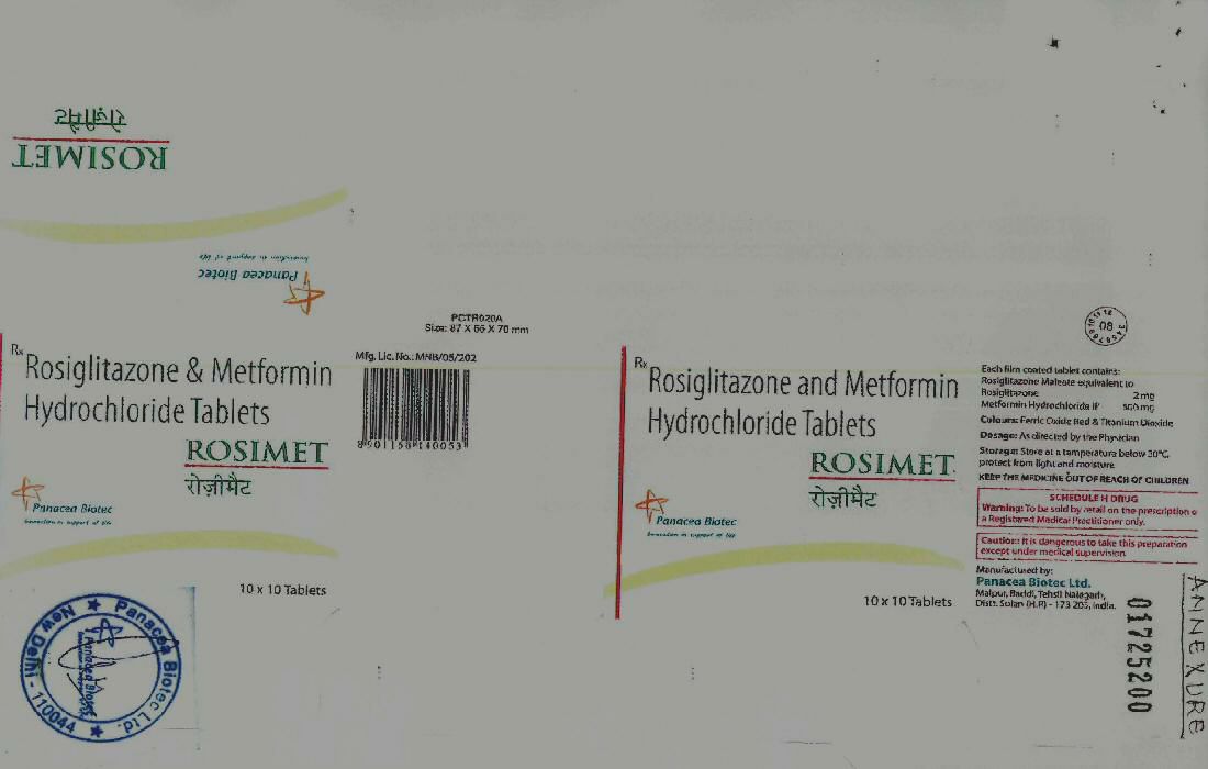 Rosimet (label) Device mark 1725200 Trademark
