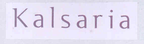 Kalsaria (label) Device mark 1745490 Trademark