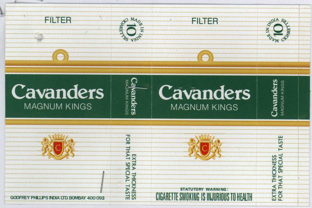 Cavanders Magnum Kings With Label Device mark 1446576 Trademark