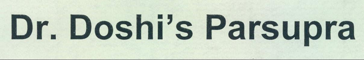 Dr. Doshi's Parsupra Device mark 2168756 Trademark