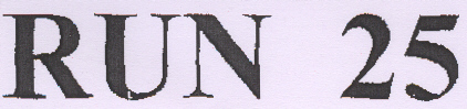 Run 25 (label) Device mark 1376718 Trademark