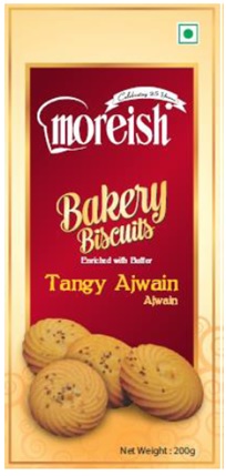 Moreish Bakery Biscuits Tangy Ajwain Device mark 2883639 Trademark