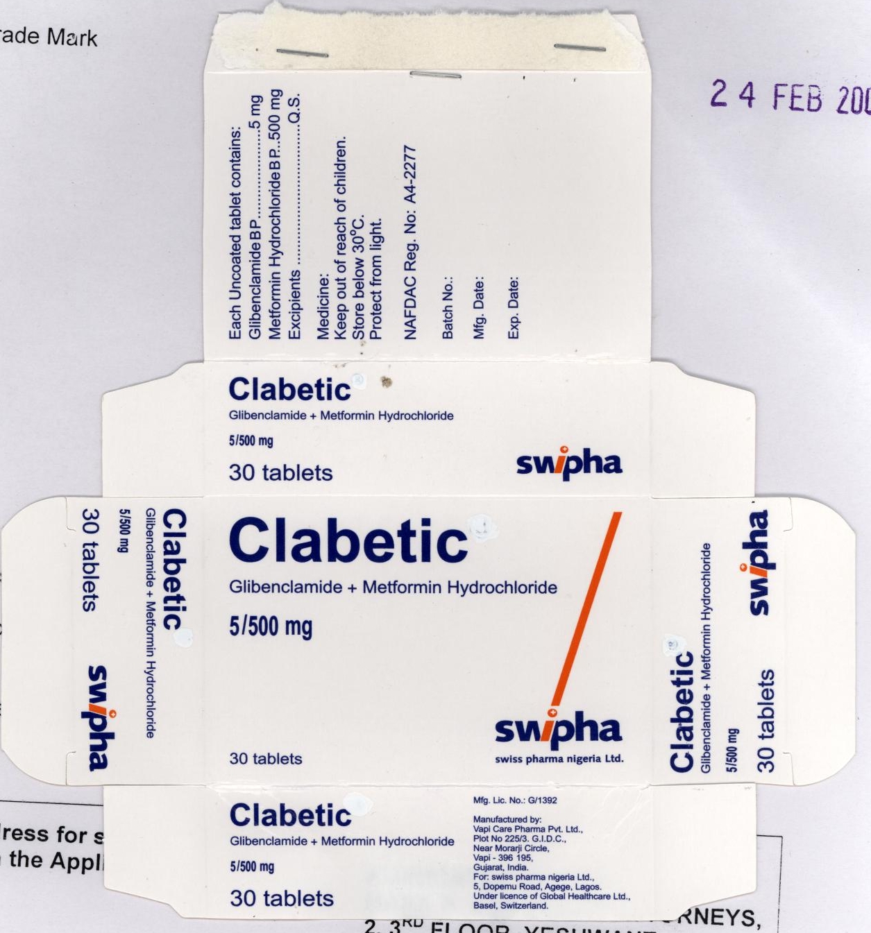 Clabetic (label) Device mark 1788808 Trademark