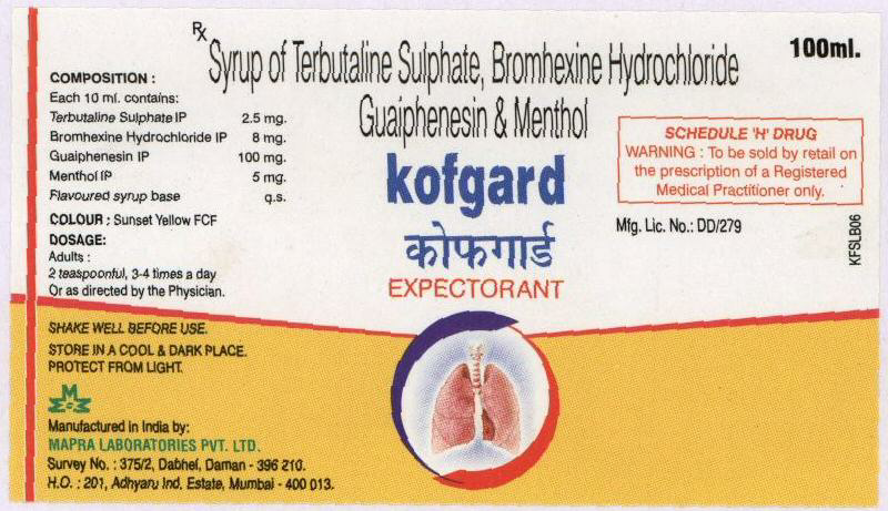 Kofgard (label) Device mark 1530436 Trademark