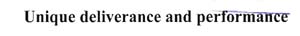 Unique Deliverance And Performance Device mark 1480542 Trademark