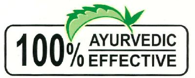 100% Ayurvedic Effective (label) Device mark 2591568 Trademark