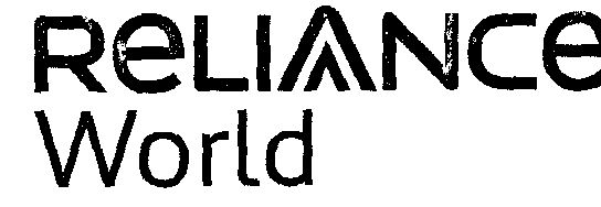 Reliance World (letter Written In Special Form) Device mark 1497781 Trademark