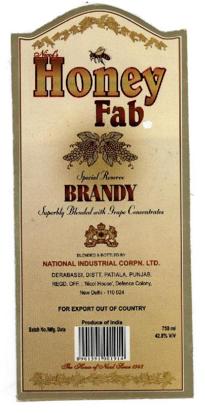 Honey Fab With Label Device mark 1475526 Trademark