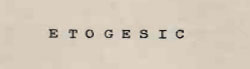 Etogesic Device mark 488073 Trademark