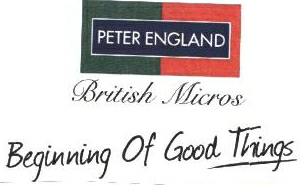 Peter England British Micros Beginning Of Good Things Device mark 2007219 Trademark