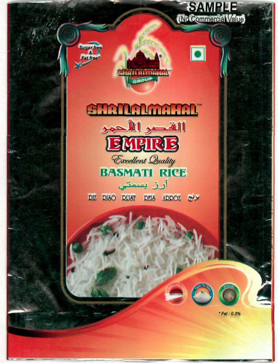 Empire Basmati Rice (label) Device mark 2166987 Trademark