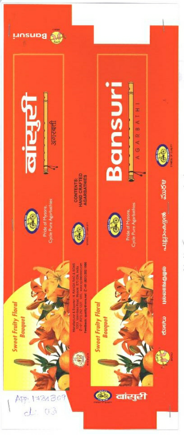Bansuri Agarbathi Device mark 1734309 Trademark