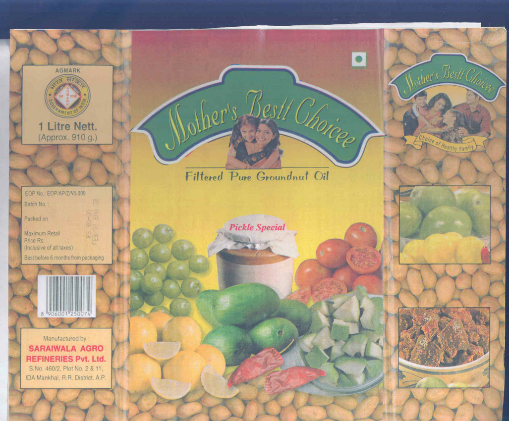 Mother's Bestt Choicee (label) Device mark 1547001 Trademark