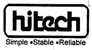 Hiteck (dev.of Misc.geomatrical ), ,(label) Simple, Stable, Reliable. Device mark 1632019 Trademark