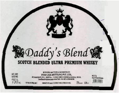 Daddy's Blend (lable) Device mark 2198690 Trademark
