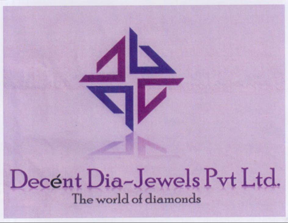 Decent Dia-jewels Pvt Ltd. The World Of Diamonds Device mark 2002883 Trademark