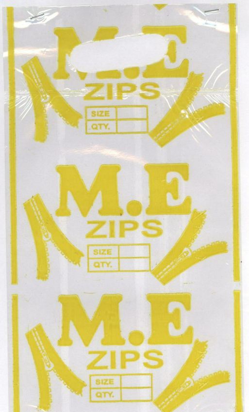 M.e. Zips With Label Device mark 1500184 Trademark