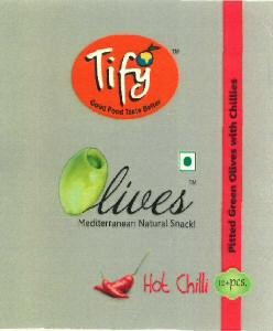 Tify Olives Hot Chilli (label) Device mark 2677760 Trademark