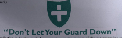 Don`t Let Your Guard Down Device mark 1958414 Trademark