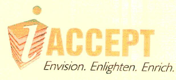 I Accept Envision,enlighten,enrich Device mark 1936533 Trademark