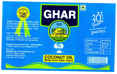Ghar Coconut Oil Made From Dala Copra Device mark 2589281 Trademark