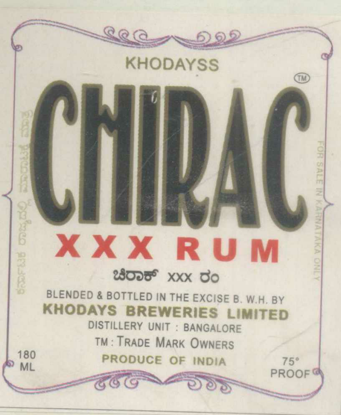 Chirac Xxx Rum Device mark 945033 Trademark