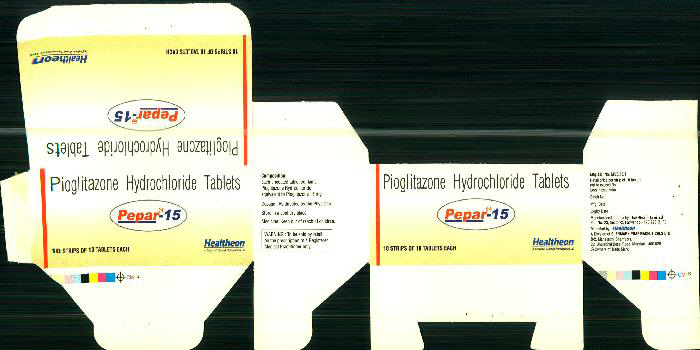 Pepar- 15 Mg Tablets (as Per Carton Attachede) Device mark 1071209 Trademark